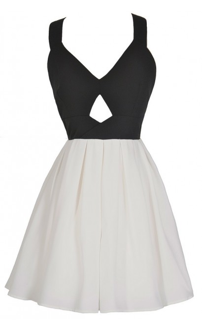 Bow Tie Affair Cutout Chiffon Dress